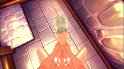 (උගුල) Elvish සේවිකාව ඔබේ මුහුණ සෝදා ගැනීමට උදව් කරයි.